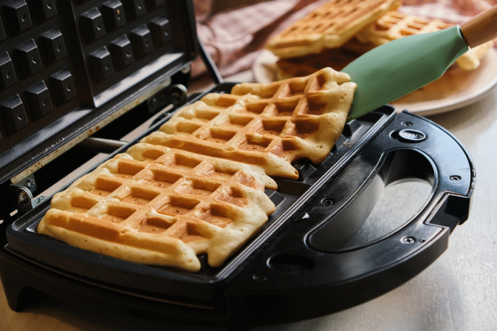 Waffle Machine Makes Perfect Breakfast Treats with Crispy, Golden Perfection waffle machine