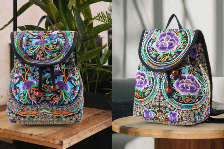 embroidered backpacks