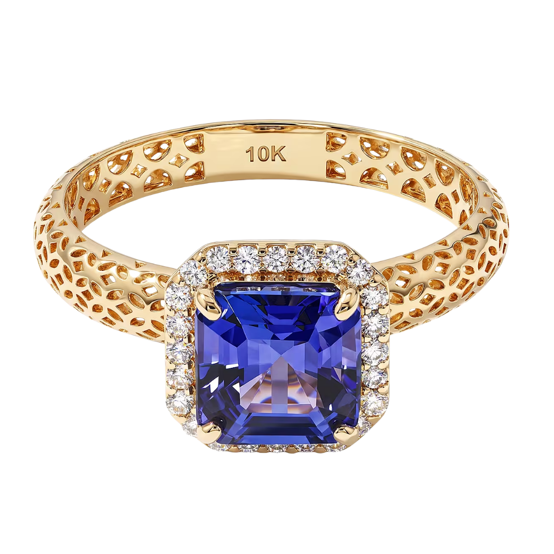 Tanzanite Diamond Ring