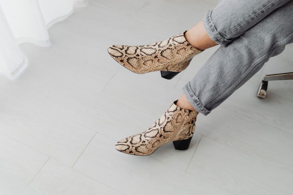 Women's ankle boots worn with jeans
